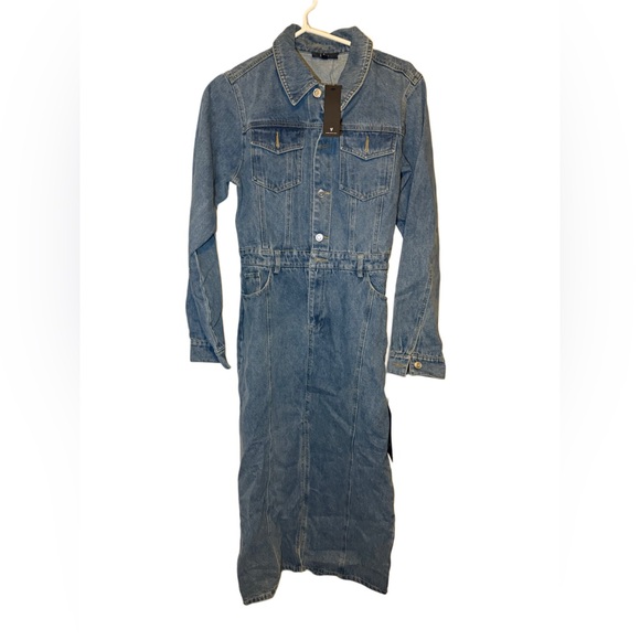 Lulus Dresses & Skirts - Lulu's Blue Denim Maxi Dress
